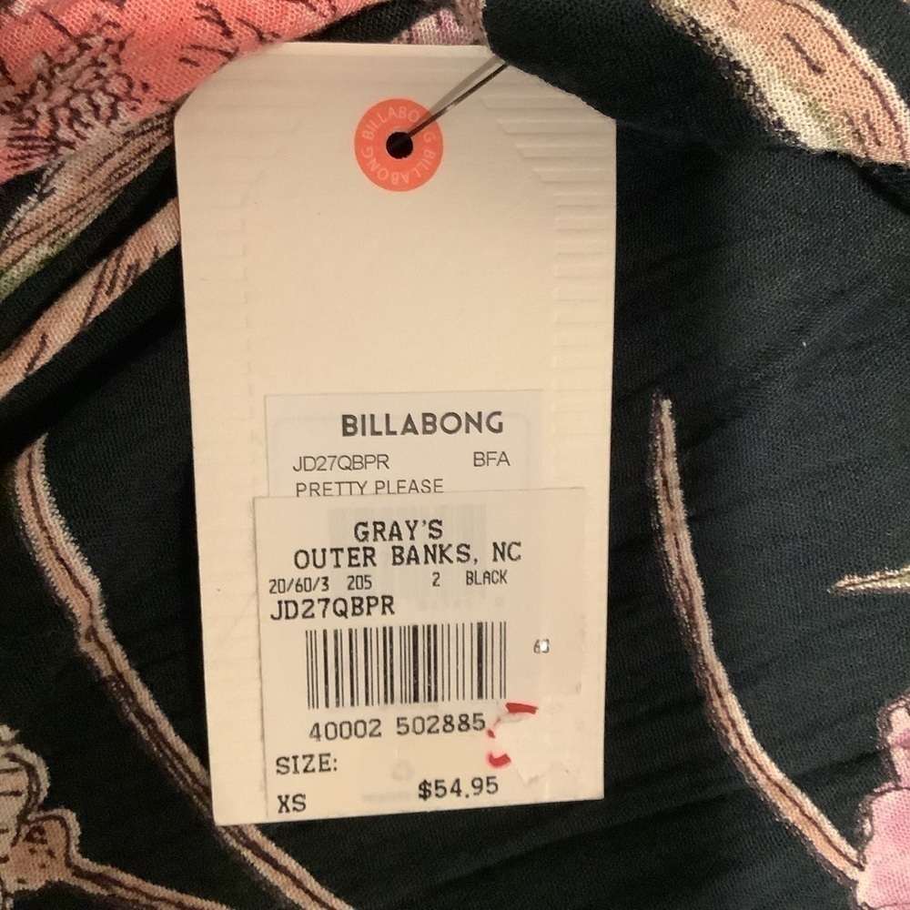 NWT BILLABONG FLORAL MInI OVERSIZED XS - Picture 5 of 7